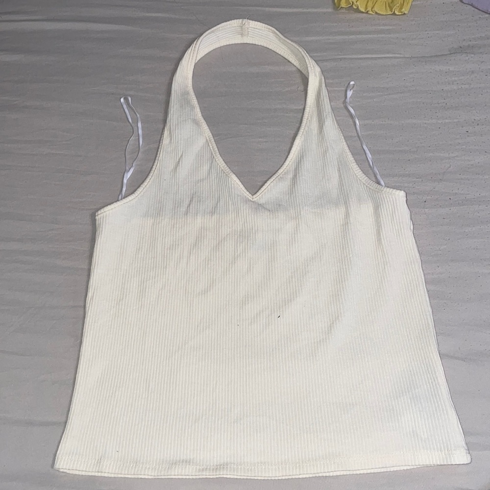 Cream halter top
